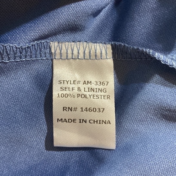 NWOT AEOM Blue Textured Ruffle Tiered Maxi Dress sz S - Picture 7 of 9